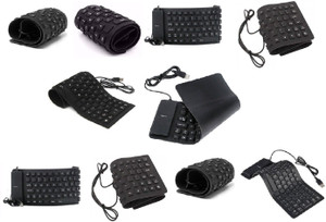 ROQ Set Of 10 Premium Series Flexible Wired USB Laptop Keyboard
