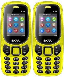 Inovu A1i Combo of Two Mobiles(Yellow)