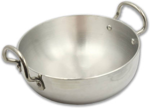 vpsk steel on heavy induction / gas stove stainless steel , aluminium kadhai no : 9/ capacity :- 2.5 liter Kadhai 9 cm