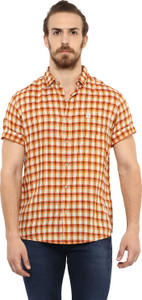 Mufti Men's Checkered Casual Spread Shirt