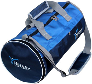 HARVEY SPORTS & FITNESS HARVEY-BLU-ROYAL-GYM-BAG Gym Bag - Smart Waterproof Gym Bag Round Sports Duffel Bag with Shoe Compartment Travel Sports Bag