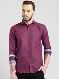 Being Fab Men's Solid Casual Cut Away Shirt