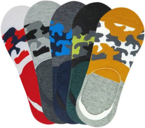 YJ FASHION Men & Women Graphic Print Peds/Footie/No-Show