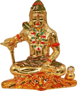 art n hub lord shiva / shiv shankar god idol home décor pooja statue gift decorative showpiece  -  8 cm(brass, multicolor)
