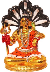 art n hub lord shiva / shiv shankar god idol home décor pooja statue gift decorative showpiece  -  8 cm(brass, gold)