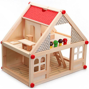 Small wooden online house toy