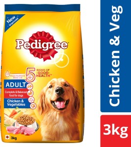 pedigree adult chicken, vegetable 3 kg dry dog food