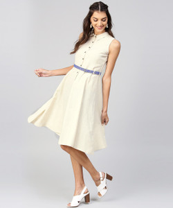 Knee length one top piece dress myntra