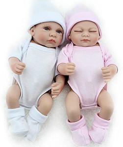 Reborn baby dolls full body discount silicone twins