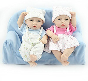 Miniature silicone baby twins online