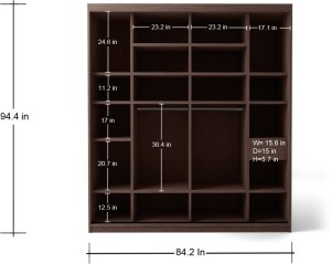 Godrej Interio Aero Engineered Wood 2 Door Wardrobe Finish Color