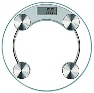 GADGET TREE Personal Weight Machine 8mm Round Glass Weighing Scale (Transparent) Weighing Scale
