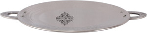 IndianArtVilla Steel Hammer Tawa with Embossed Handle 17.5 cm Dia Tawa 17.5 cm diameter