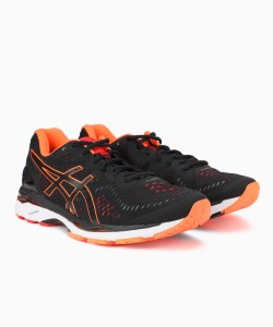 Asics GEL KAYANO 23 RUNNING For Men Buy BLK HOT ORG DP R Color Asics GEL KAYANO 23 RUNNING For Men Online at Best Price Shop Online for Footwears in India Flipkart