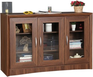 hometown engineered wood free standing cabinet(finish color - walnut)
