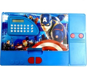 TECHNOCHITRA® Super Heros Printed Jumbo Pencil Box for Boys School