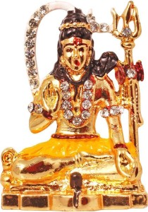 art n hub lord shiva / shiv shankar god idol home décor pooja statue gift decorative showpiece  -  5 cm(brass, gold)