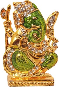 art n hub god ganesh / ganpati / lord ganesha idol - statue gift item decorative showpiece  -  4 cm(brass, gold)