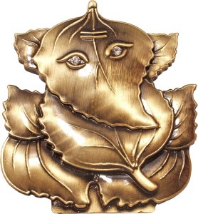 art n hub god ganesh / ganpati / lord ganesha idol - statue gift item decorative showpiece  -  9 cm(brass, brown)