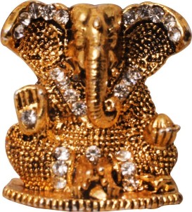 art n hub god ganesh / ganpati / lord ganesha idol - statue gift item decorative showpiece  -  3 cm(brass, gold)