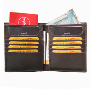 ABYS Genuine Leather Brown Travel Organizer||Passport Holder||Card Case||Passport Wallet for 2 Passports