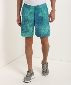 ADIDAS Self Design Men's Blue, Green Basic Shorts