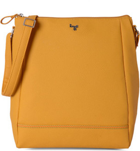 Baggit mustard yellow solid sling bag shop