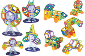 Magicwand 58 Pcs Pieces Magical Magnetic Construction, Learning & Educational Building Blocks for Toddlers / Kids