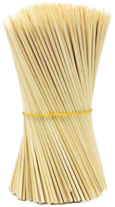 HOKIPO Bamboo Skewer Stick Set, 8 inches Bamboo Fruit Fork