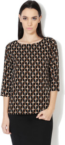 Van Heusen Casual 3/4th Sleeve Geometric Print Women's Multicolor Top