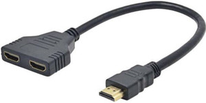 PAC HDMI Male To HDMI Female 1 in 2 out Splitter cable HDMI Cable