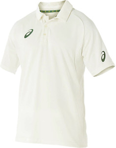 Asics Solid Men Polo Neck White T Shirt Buy Asics Solid Men Polo