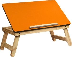 thunderfit wood portable laptop table(finish color - orange & brown)