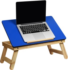 thunderfit wood portable laptop table(finish color - blue & brown)