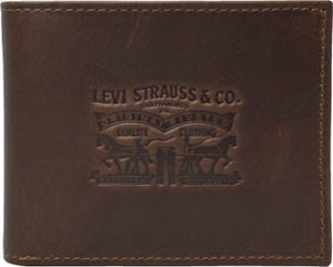 LEVI S Men Casual Formal Brown Genuine Leather Wallet Brown