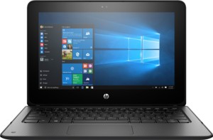HP ProBook x360 Celeron Dual Core - (4 GB/64 GB EMMC Storage/Windows 10 Pro) 1FY90UT 2 in 1 Laptop(11.6 inch, Black, With MS Office)