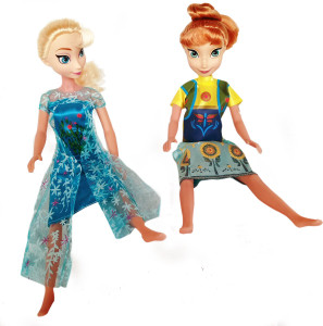 Halo Nation Frozen Sister Doll Anna Elsa Big Size 42 Cm Multicolor