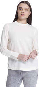 Vero Moda Casual Full Sleeve Solid Women's Beige Top