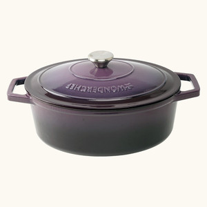 Wonderchef Ferro Cast-Iron - Oval with Lid 29cm (Purple) Casserole