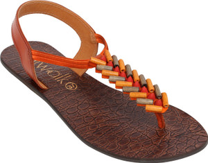 Catwalk Women Orange Flats Buy ORANGE Color Catwalk Women Orange