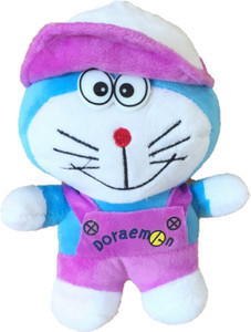 CREATIVEVILLA PURPLE CAP DORAEMON STUFFED PLUSH SOFT TOY - 18 cm