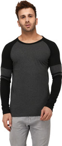KAY S APPARELS Solid Men's Round Neck Grey T-Shirt