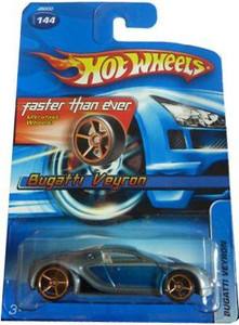 HOT WHEELS 2006 144 Bugatti Veyron Blue Silver FTE Faster Than