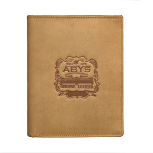 ABYS Genuine Leather Tan Travel Organizer||Passport Holder||Card Case||Passport Wallet for 2 Passports