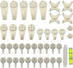 SYGA Set of 39 Hooks Invisible HardwallPicture-Hanging Hooks Frame Wedding Photos Mirror Wall Studs 39 - Pronged Hook
