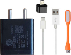 OTD Wall Charger Accessory Combo for Samsung Galaxy J7, Redmi Note 4, Oneplus 4, Oneplus 5, Redmi 5A