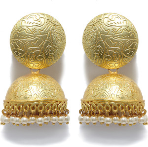 Flipkart Buy Fabstreet Gold Brass Jhumka Brass Jhumki Earring Online at Best Prices in India