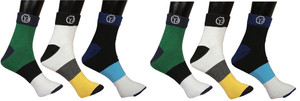 YJ FASHION Men & Women Color Block Mid-Calf/Crew