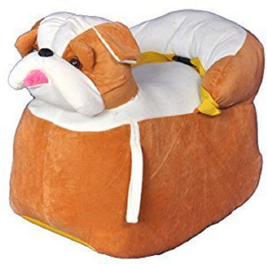 Sana Dog shape soft toy chair/seat for baby sitting/soft toy chair for Kids Birthday (color: Brown, Size: 42 cm)/Best birthday gift for kids - 42 cm
