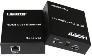 Terabyte  TV-out Cable 120M HDMI Extender Over Cat 5e/6 with IR(Black, For TV)